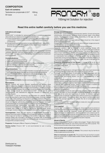 PRONORM 100

TESTOSTERONE PROPIONATE 100 MG