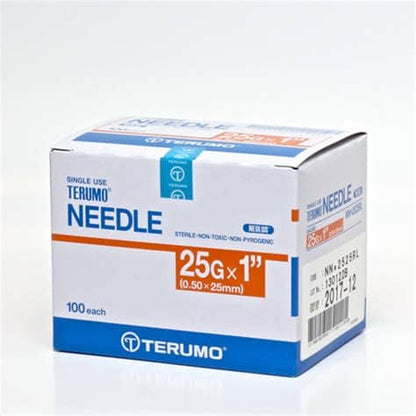 Terumo Needle 25G x 1'(0.50x25mm)( Single Use ) - 100 Pcs (TN25G)